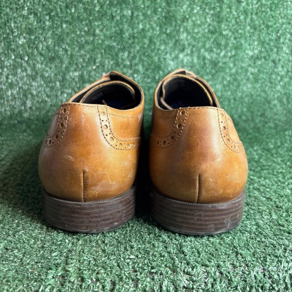 Cole Haan Williams Cap Toe Oxford Leather Brogue Dress Shoes British Tan Men 13M